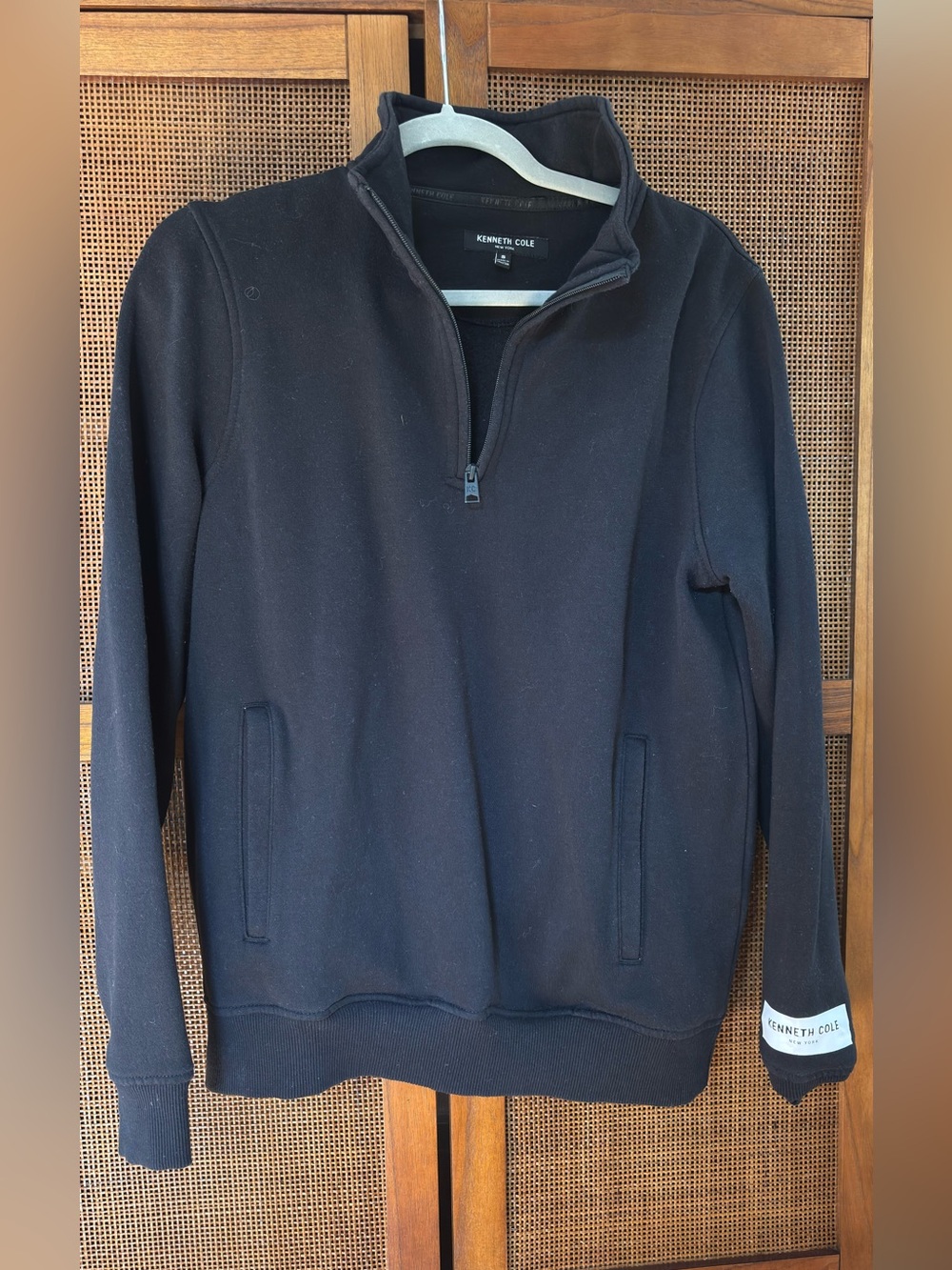 Kenneth Cole Black Half-Zip Pullover Sweater